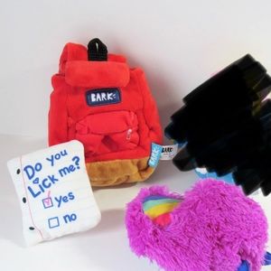 Bark Box Co DOG TOYS School Backpack & Bearly Sleepy Slipper